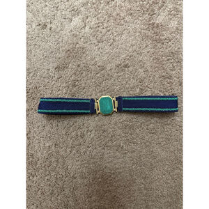 Women's Vintage Unbranded Navy Green Belt One Size